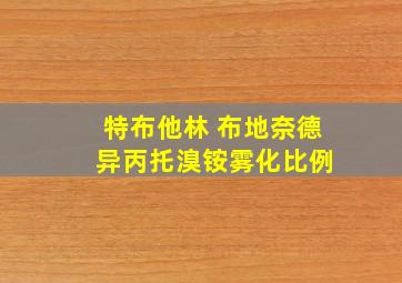 特布他林 布地奈德 异丙托溴铵雾化比例